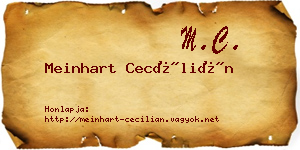 Meinhart Cecílián névjegykártya